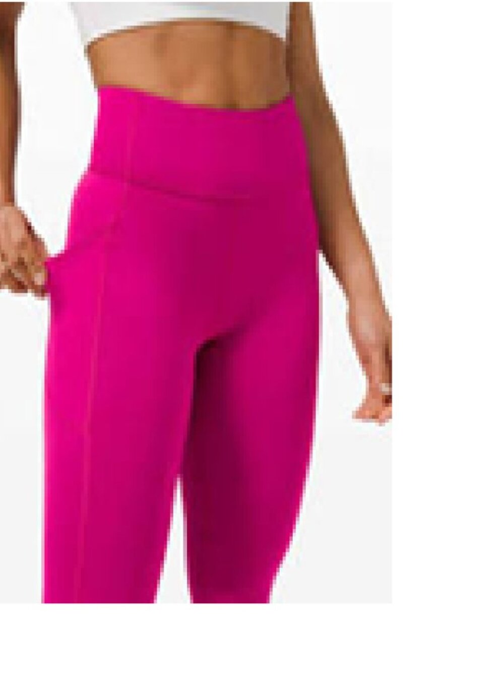 Lululemon Invigorate High-Rise Crop  25" Tights Ripened Raspberry Sz 20